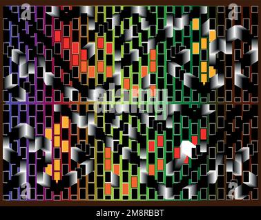 Art of brick wall background. For any design and decorations Stock Vector