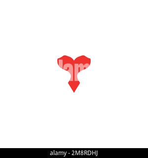 Arrow hearth icon. Simple style Valentine holiday big sale poster background symbol. Arrow hearth brand logo design element. Arrow hearth t-shirt Stock Vector