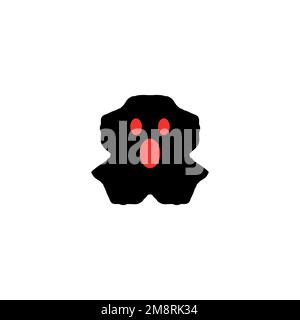 Ghost icon. Simple style Halloween holiday poster background symbol. Ghost brand logo design element. Ghost t-shirt printing. Vector for sticker. Stock Vector