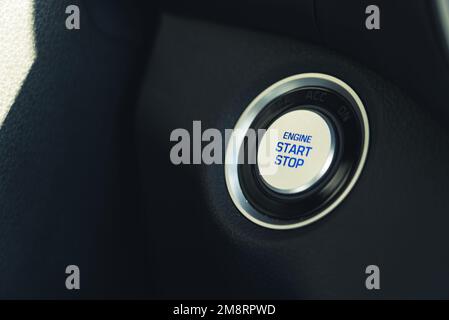 Start Stop Engine button. High quality photo Stock Photo