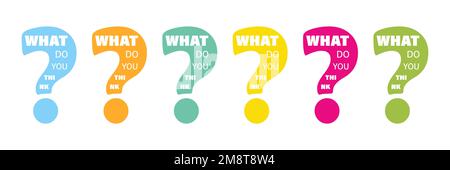 What do you think. Icons set Stock Vector