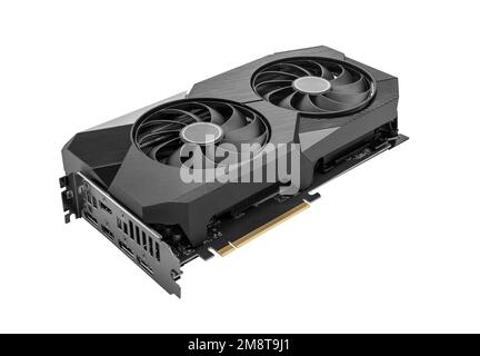 Graphic video card isolated on white background. Stock Photo