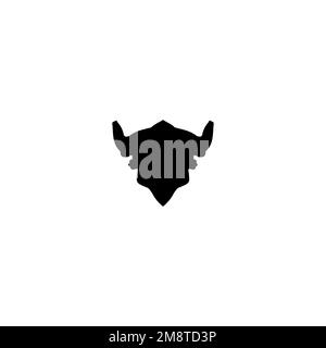 Bull icon. Simple style poster meat shop big sale background symbol. Bull brand logo design element. Bull t-shirt printing. Vector for sticker. Stock Vector