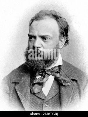 Dvorak. Portrait of the Czech composer, Antonín Leopold Dvořák (1841-1904), 1882 Stock Photo