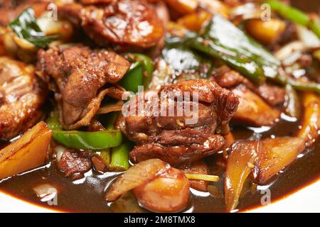 Braised Spicy Chicken with Vegetables Stock Photo
