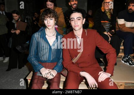 Michele Bravi is seen at Fendi show during Milan Fashion Week Menswear  Fall/Winter 2023/2024 in Milano (Photo by Mairo Cinquetti/Sopa Images/Sipa  USA Stock Photo - Alamy