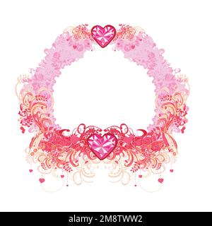 Stylish frame card - valentine, wedding, anniversary invitation, flyer, brochure. Stock Vector