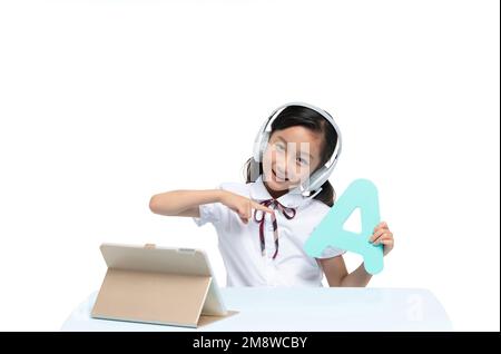 Elementary school students in learning Stock Photo