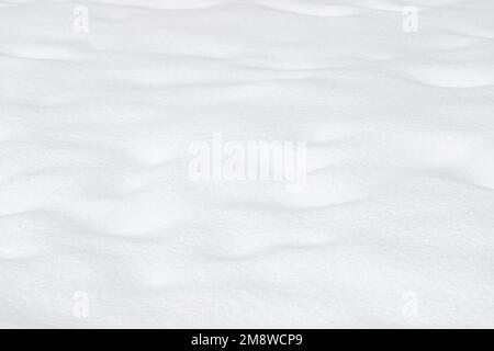 Fresh white snow winter background, full frame Stock Photo