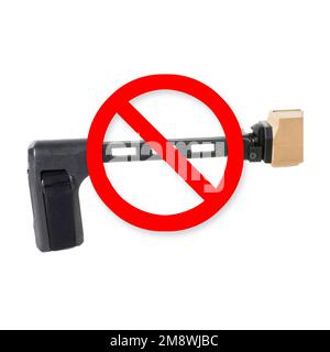 Banned folding pistol brace. Stock Photo
