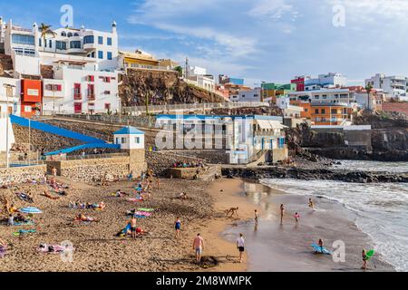 Sardina del Norte, Spain, December 29, 2022. Sardina del Norte, coastal town of Gran Canaria,  Stock Photo