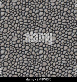 Seamless illustration. Ceramic tile surface imitating  pebbles layer Stock Photo