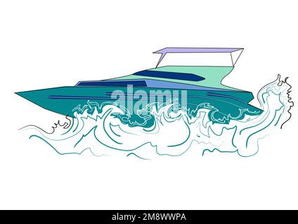 boat vector illustration isolated on white background Stock Vector