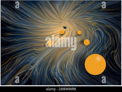 abstract action images. abstract background with ball Stock Vector