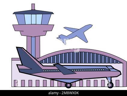 airport vector illustrationisolated on white background Stock Vector