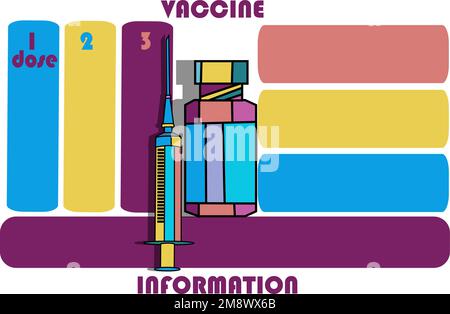 vaccine information vector illustration isolated on white backgroind Stock Vector