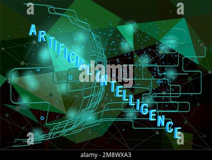 artificial intelligence abstract vector illustration Stock Vector
