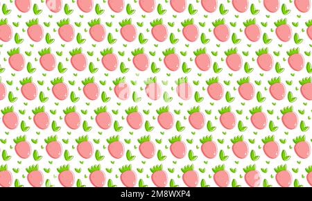 Collection with pattern vegan fruit on white background for textile design. White color background. Vector drawing. Green natural background. Healthy vegan food. Healthy eating. Vector illustration Stock Vector