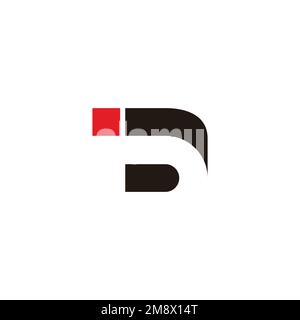 letter id abstract colorful geometric logo vector Stock Vector