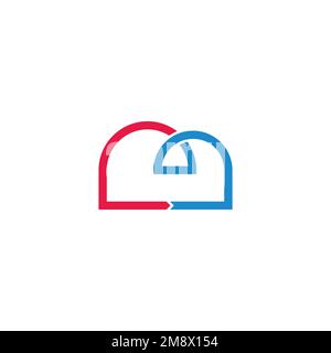 letter m motion arrow line process logo vector Stock Vector