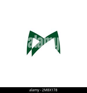 letter my simple geometric logo vector Stock Vector