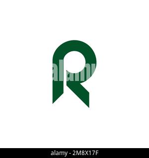 letter pr simple geometric line logo vector Stock Vector