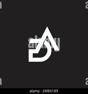 letter da simple geometric arrow logo vector Stock Vector