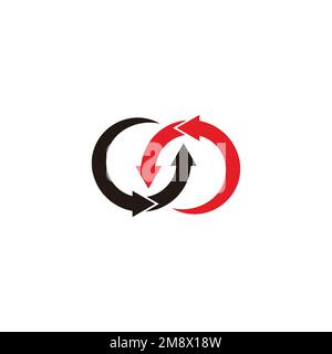 rotate arrows mix colors symbol icon vector Stock Vector