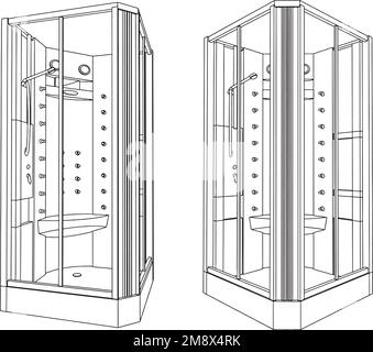 SPA Shower Jacuzzi Vector Stock Vector