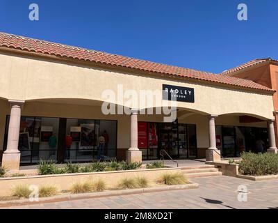 Radley London sign, logo on the store facade at Desert Hills Premium Outlets mall - Cabazon, California, USA - 2022 Stock Photo