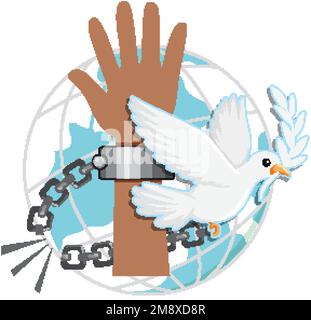 International Day of Remembrance of the Victims of Slavery illustration Stock Vector