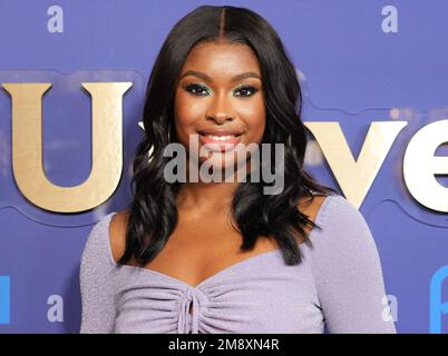 Los Angeles, USA. 15th Jan, 2023. Courtney 'Coco' Jones at the 2023 NBCUNIVERSAL Press Tour held at the Langham Huntington Hotel in Pasadena, CA on Sunday, ?January 15, 2023. (Photo By Sthanlee B. Mirador/Sipa USA) Credit: Sipa USA/Alamy Live News Stock Photo