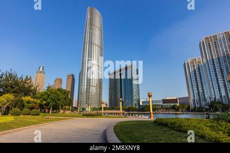 Tianjin haihe river center square Stock Photo