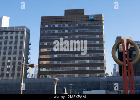 Tokyo, Japan. 9th Jan, 2023. A Tokyo Metro office building for signal and corporate affairs along a major street in the evening near JR East Ueno Station. (Credit Image: © Taidgh Barron/ZUMA Press Wire) EDITORIAL USAGE ONLY! Not for Commercial USAGE! Stock Photo