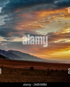 Dawn, Toiyabe Range, Toiyabe Peak, Toiyabe National Forest, Nye County, Nevada Stock Photo