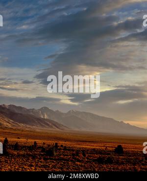 Sunrise, Toiyabe Range, Toiyabe Peak, Toiyabe National Forest, Nye County, Nevada Stock Photo