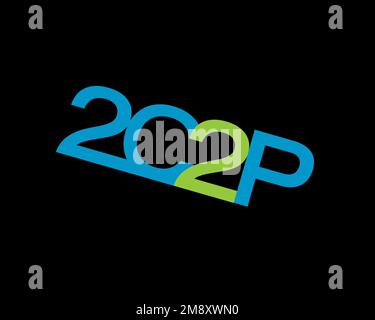 2C2P, rotated logo, black background Stock Photo - Alamy