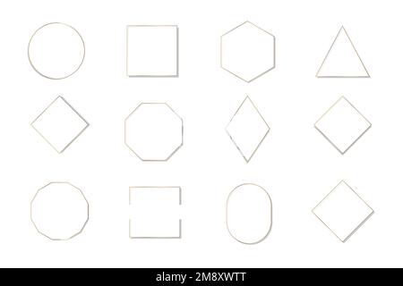 Collection of various frames template vector Stock Vector