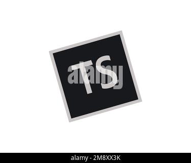 Adobe Technical Communication Suite, rotated logo, white background Stock Photo