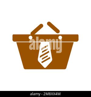 simple e-commerce business cart logo and vector icon Stock Photo