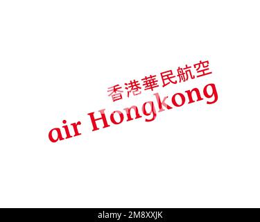 Air Hong Kong, rotated logo, white background Stock Photo