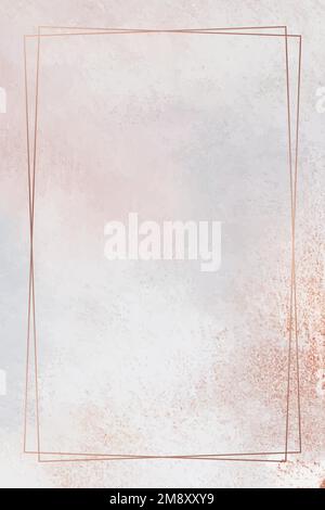 Rectangle copper frame on pastel background vector Stock Vector