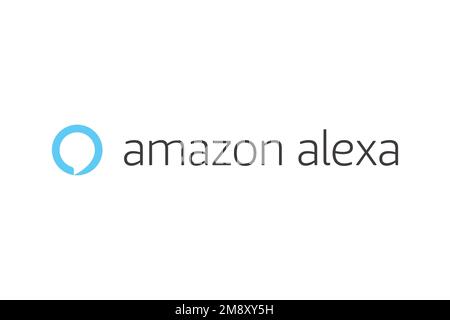 Amazon Alexa white background, logo, brand name Stock Photo - Alamy