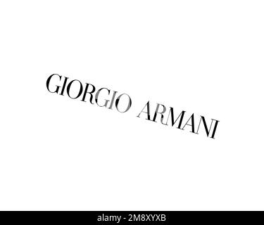 Giorgio Armani Brand Clothes Symbol Logo With Name Black And White Design  Fashion Vector Illustration 23585913 Vector Art at Vecteezy