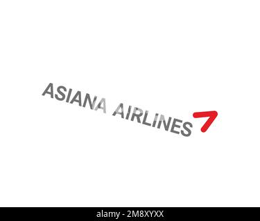 Asiana Airline, rotated logo, white background B Stock Photo