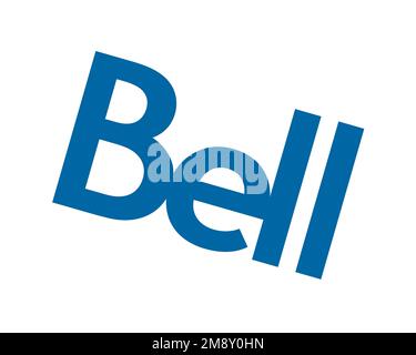 Bell Canada, rotated logo, white background B Stock Photo