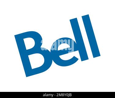 Bell Canada, rotated logo, white background Stock Photo