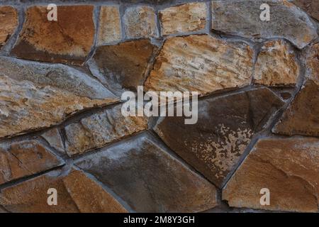 Texture of old gray concrete stone wall for background Stock Photo