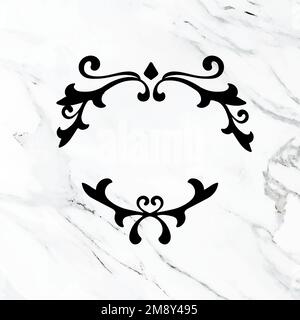 Scroll ornament frame vector gold art deco Stock Vector