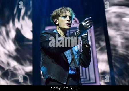 Jackson Wang performs at the Zenith concert hall in Paris, France